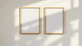 Frame Interior Frame Mockup — Raw Pine Frame Square 1:1 — Perspective View — #00476 | MockupBulk
