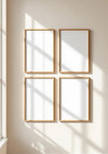 Frame High-Res Frame Mockup — Raw Pine Frame Portrait 2:3 — Perspective View — #00477 | MockupBulk