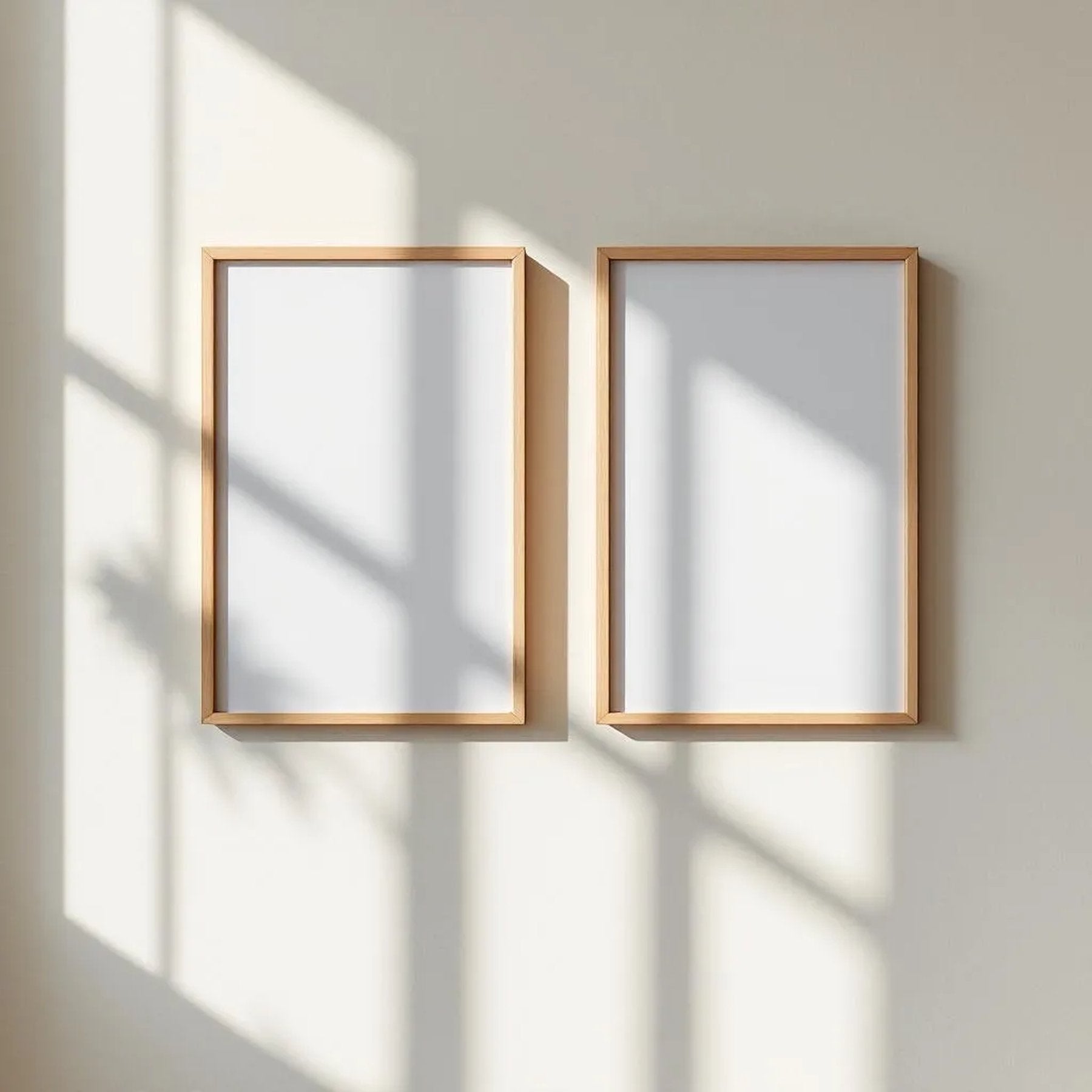 Frame Editorial Room Mockup — Plain Square Frame Portrait 2:3 — Perspective View — #00481 | MockupBulk