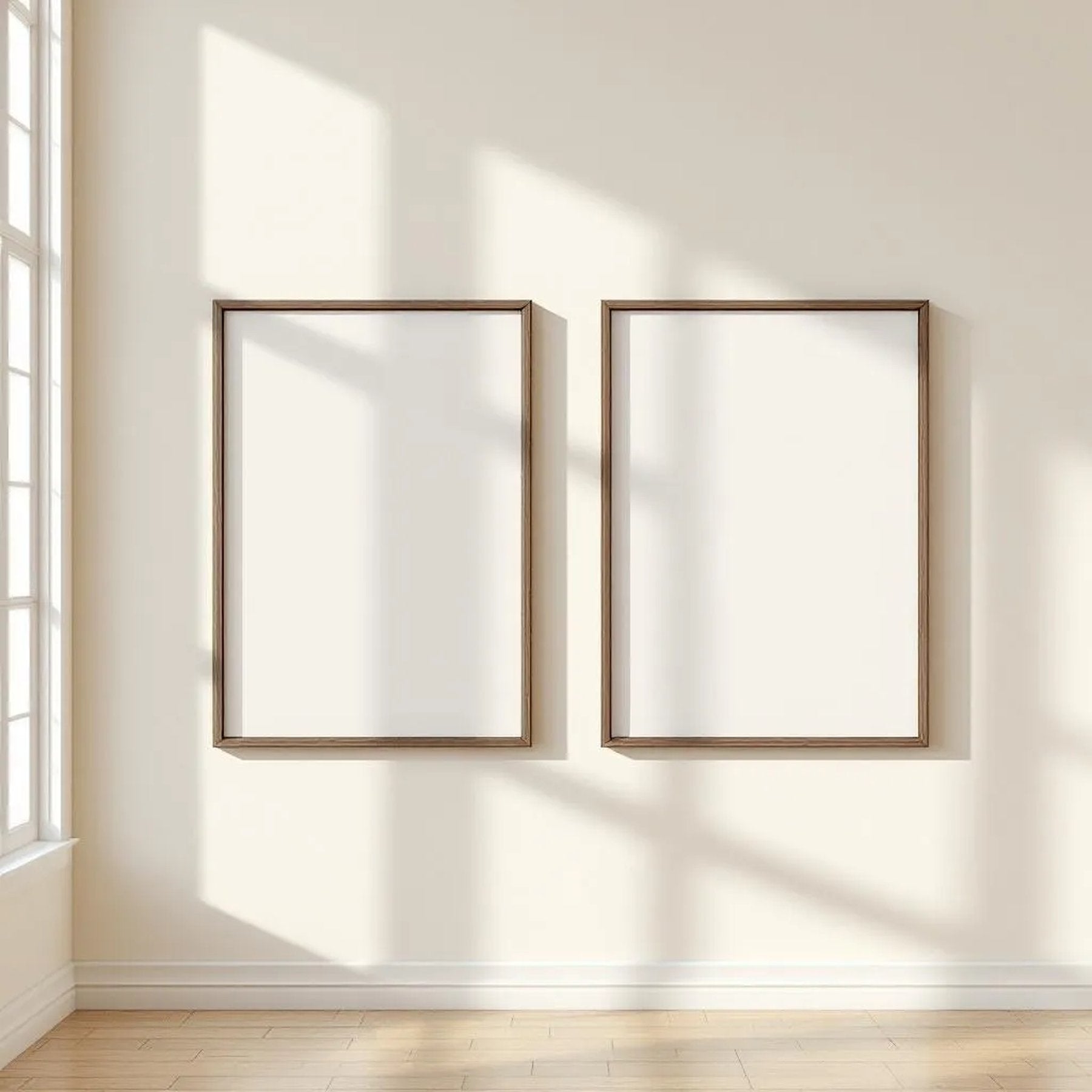 Frame Editorial Room Mockup — Plain Square Frame Portrait 2:3 — Perspective View — #00484 | MockupBulk