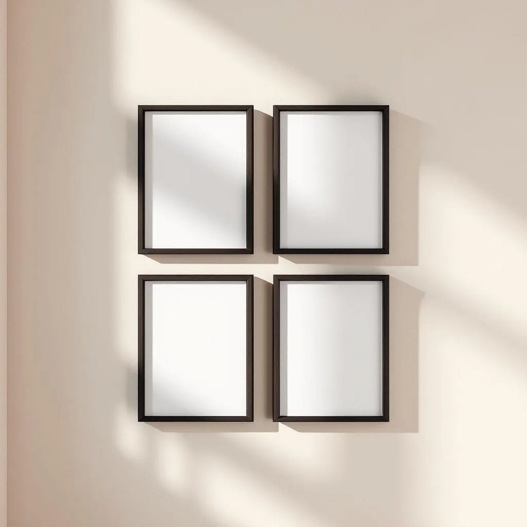 Frame Lifestyle Frame Mockup — Plain Square Frame Portrait 2:3 — Perspective View — #00487 | MockupBulk
