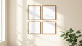 Frame Professional Frame Mockup — Espresso Frame Portrait 4:5 — Perspective View — #00488 | MockupBulk