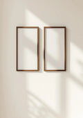 Frame Premium Interior Mockup — Espresso Frame Portrait 2:3 — Perspective View — #00489 | MockupBulk