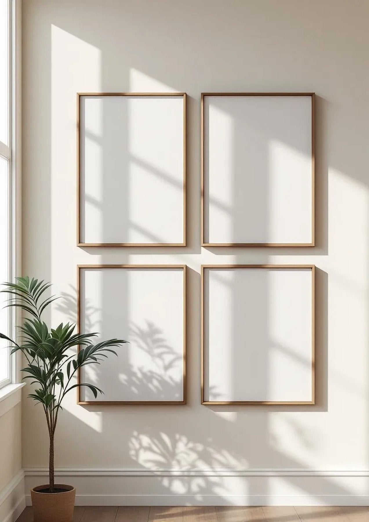Frame Editorial Room Mockup — Espresso Frame Portrait 2:3 — Perspective View — #00492 | MockupBulk