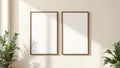 Frame Styled Room Mockup — Espresso Frame Square 1:1 — Perspective View — #00494 | MockupBulk
