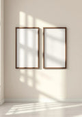 Frame Editorial Room Mockup — Espresso Frame Portrait 2:3 — Perspective View — #00495 | MockupBulk