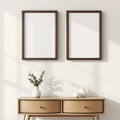 Frame Editorial Room Mockup — Plain Square Frame Square 1:1 — Perspective View — #00496 | MockupBulk