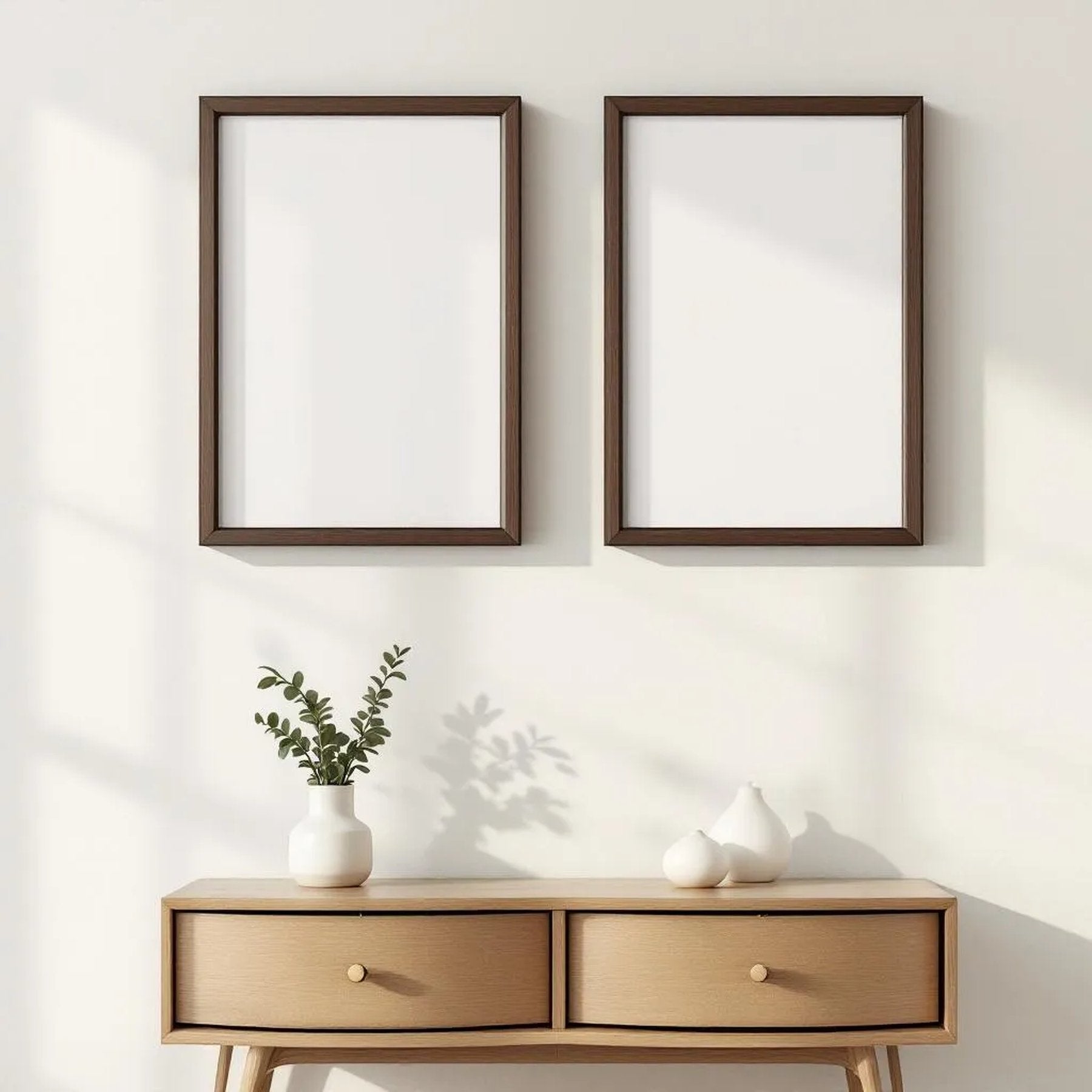 Frame Editorial Room Mockup — Plain Square Frame Square 1:1 — Perspective View — #00496 | MockupBulk