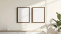 Frame Professional Frame Mockup — Espresso Frame Square 1:1 — Perspective View — #00497 | MockupBulk