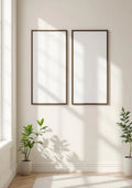 Frame Editorial Room Mockup — Espresso Frame Portrait 2:3 — Perspective View — #00498 | MockupBulk
