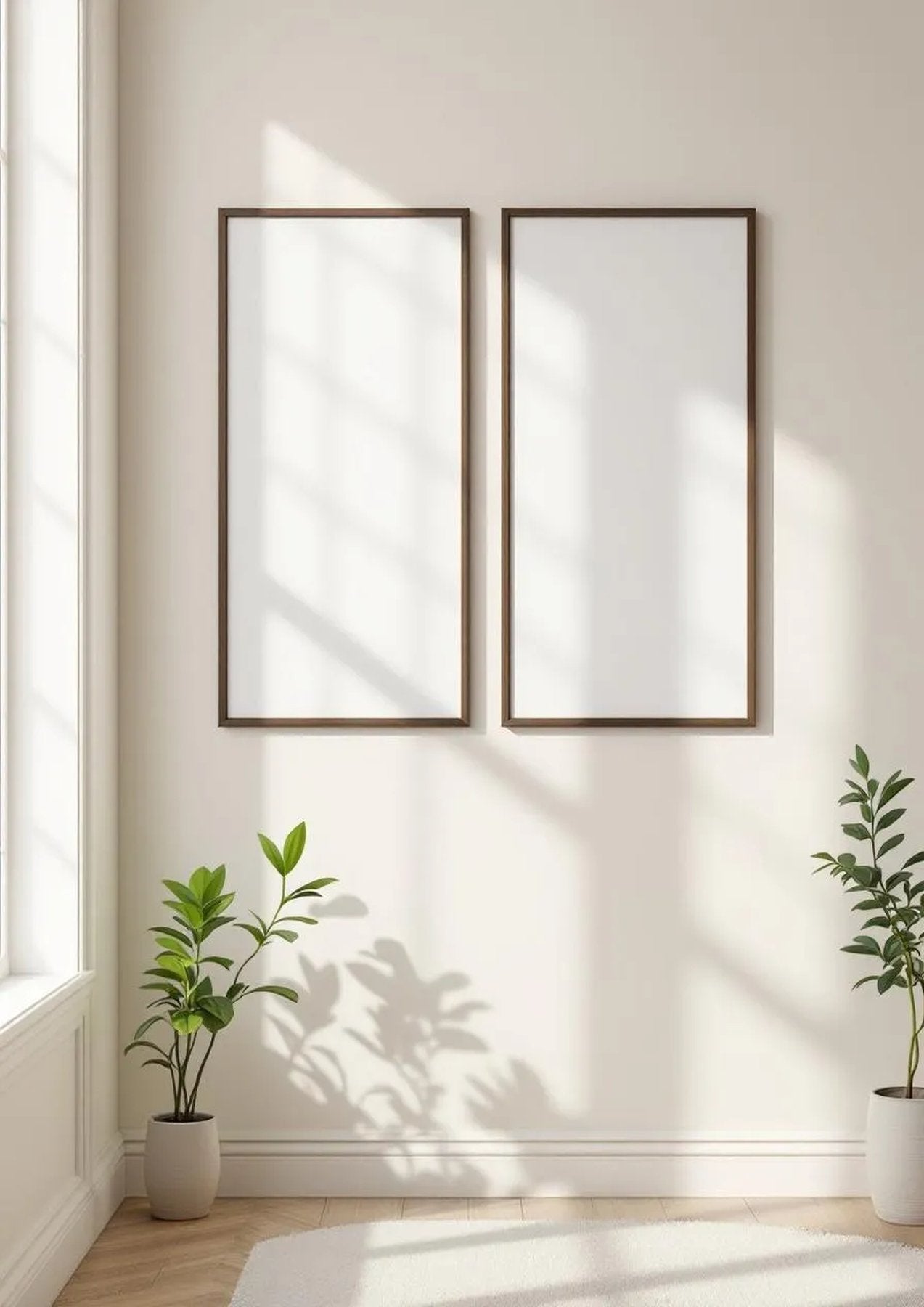 Frame Editorial Room Mockup — Espresso Frame Portrait 2:3 — Perspective View — #00498 | MockupBulk