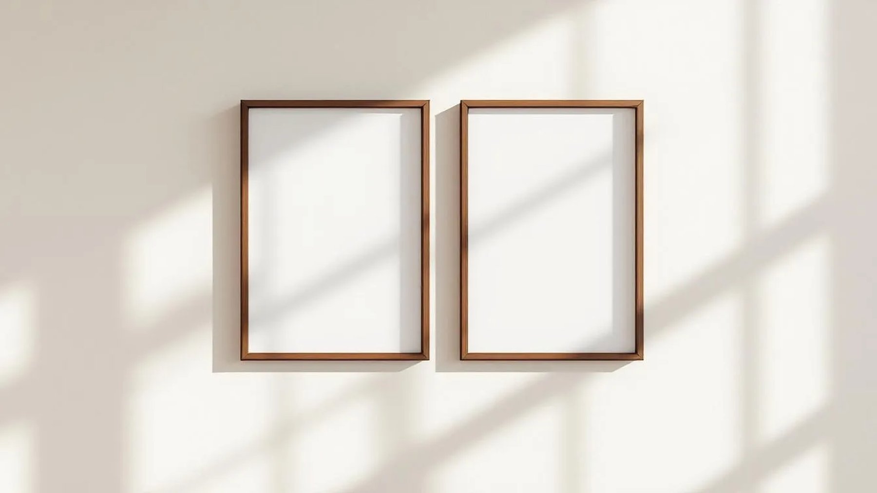 Frame Styled Room Mockup — Espresso Frame A-Series (A4 / A3) — Perspective View — #00500 | MockupBulk