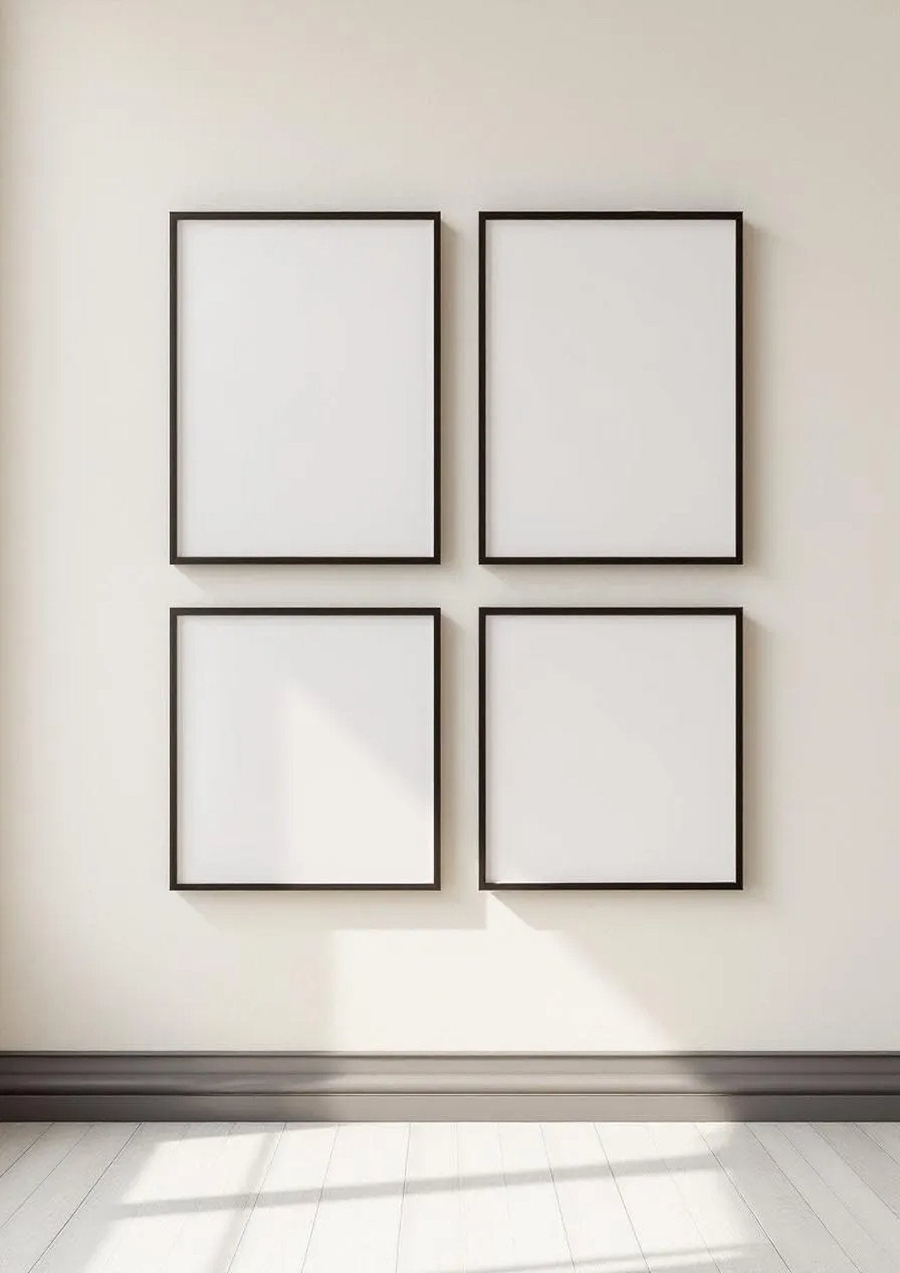 Frame Interior Frame Mockup — Espresso Frame Portrait 2:3 — Perspective View — #00501 | MockupBulk
