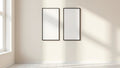 Frame Room Scene Mockup — Matte Black Frame Portrait 2:3 — Perspective View — #00506 | MockupBulk