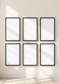 Frame Lifestyle Frame Mockup — Matte Black Frame Portrait 2:3 — Perspective View — #00507 | MockupBulk