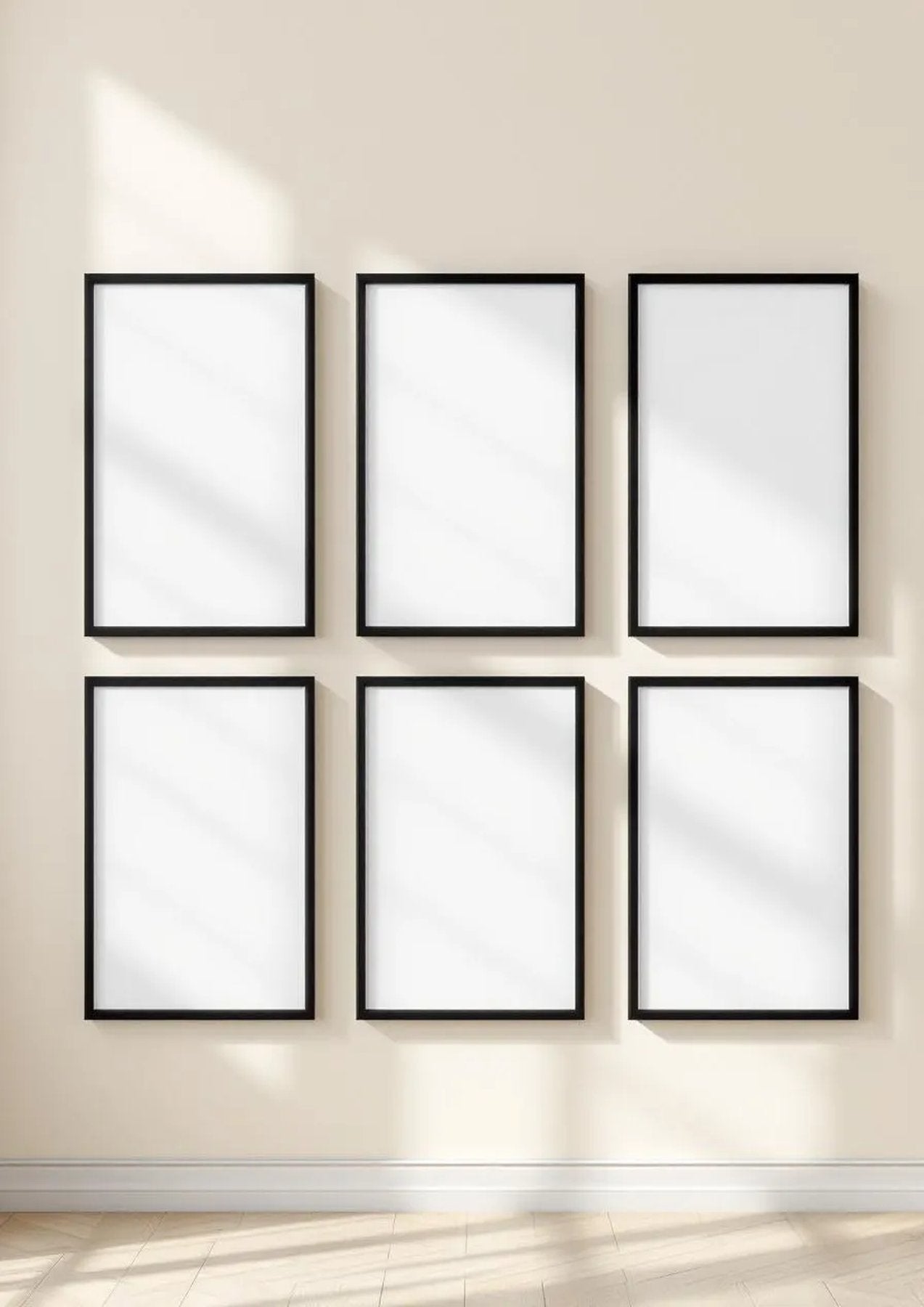 Frame Lifestyle Frame Mockup — Matte Black Frame Portrait 2:3 — Perspective View — #00507 | MockupBulk