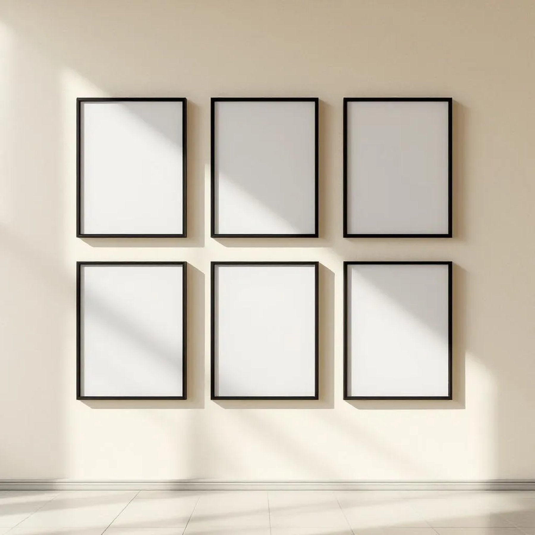 Frame Editorial Room Mockup — Plain Square Frame Square 1:1 — Perspective View — #00508 | MockupBulk