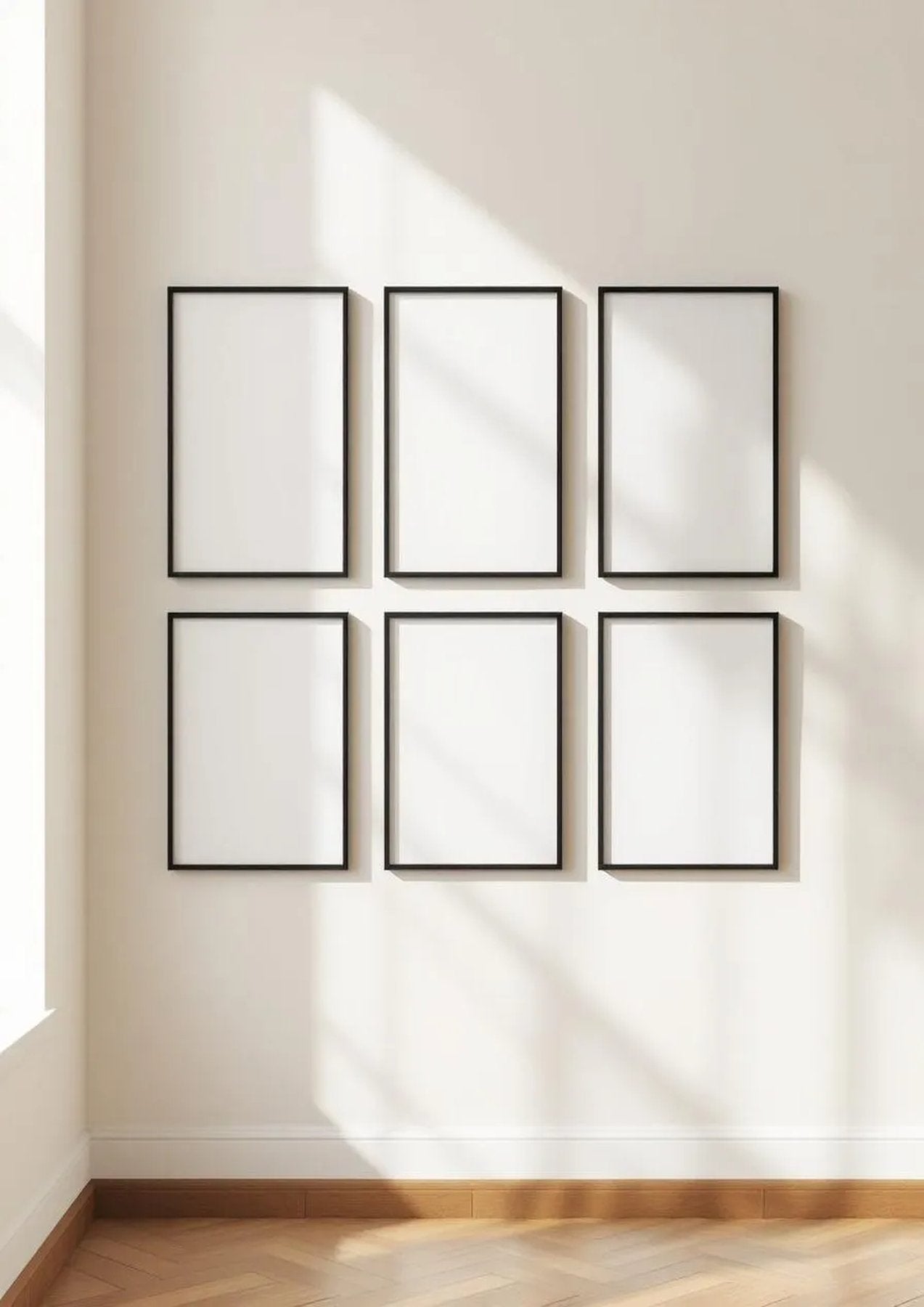 Frame Lifestyle Frame Mockup — Matte Black Frame Landscape 3:4 — Perspective View — #00510 | MockupBulk