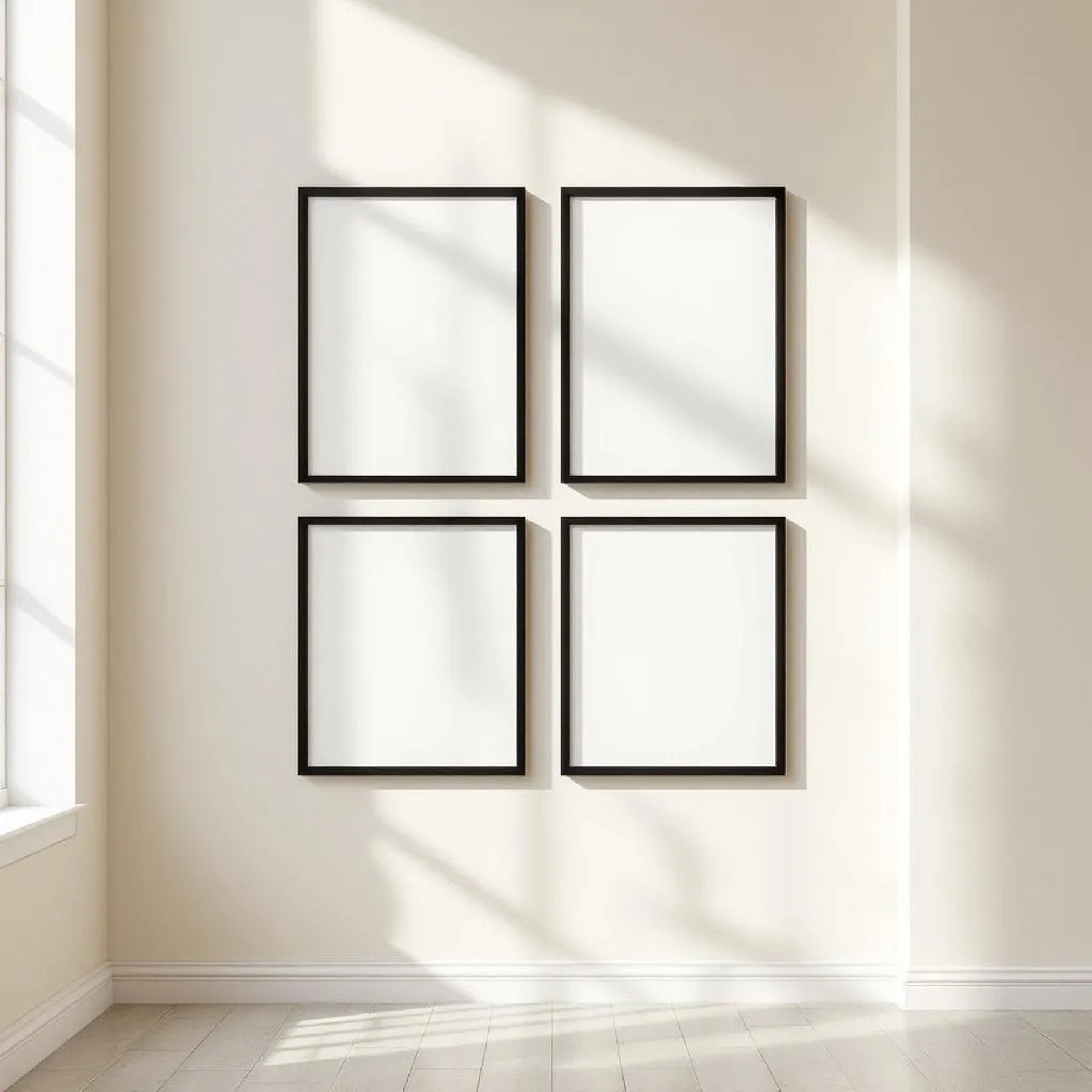 Frame Styled Room Mockup — Plain Square Frame Portrait 2:3 — Perspective View — #00511 | MockupBulk