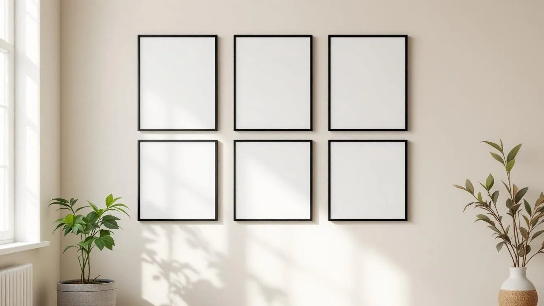 Frame Premium Interior Mockup — Matte Black Frame Portrait 2:3 — Perspective View — #00512 | MockupBulk
