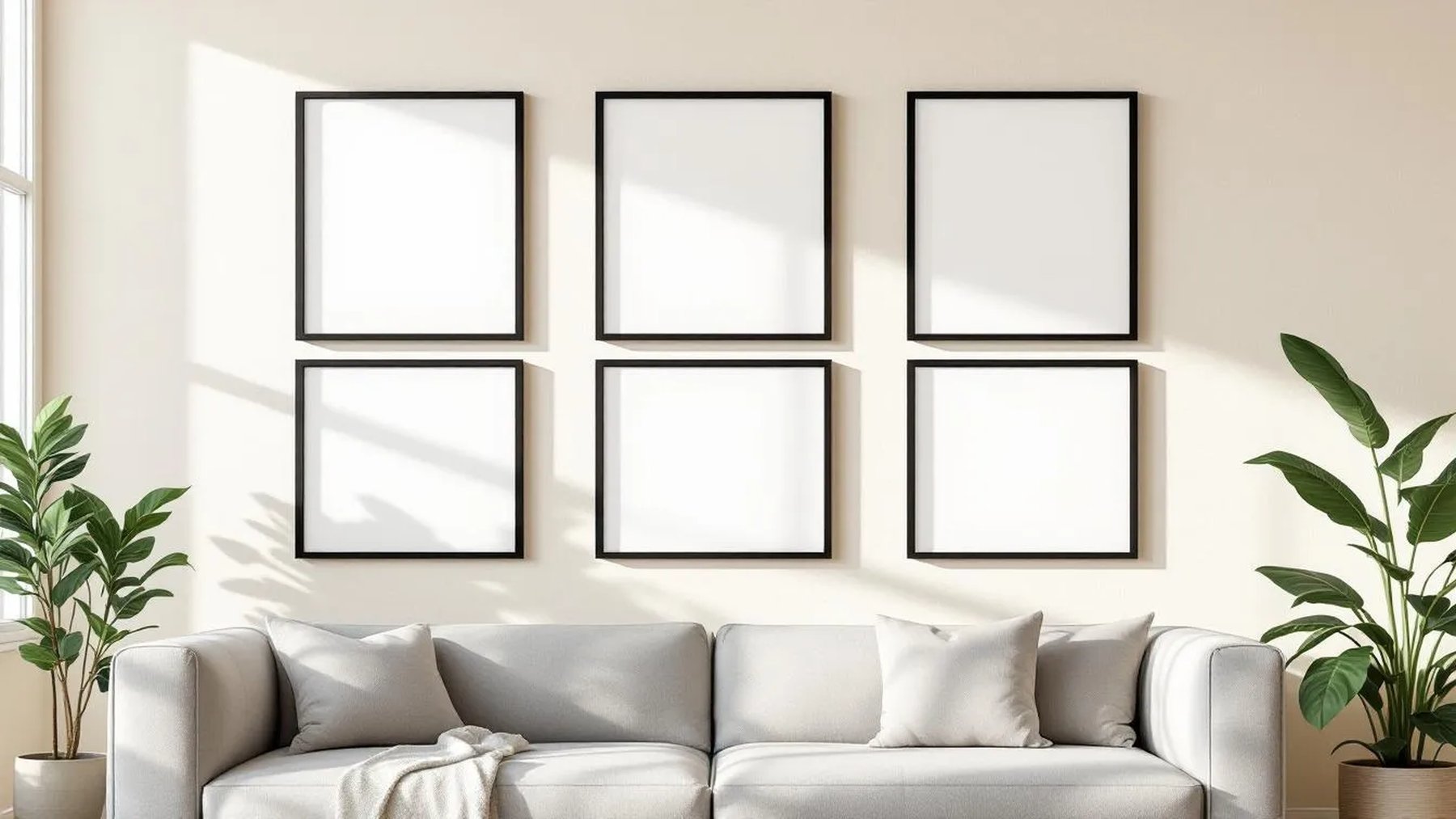 Frame Interior Frame Mockup — Matte Black Frame Landscape 11x14 — Perspective View — #00515 | MockupBulk