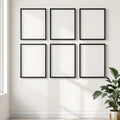 Frame Premium Interior Mockup — Plain Square Frame Landscape 3:4 — Perspective View — #00517 | MockupBulk