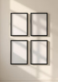 Frame High-Res Frame Mockup — Matte Black Frame Portrait 2:3 — Perspective View — #00519 | MockupBulk