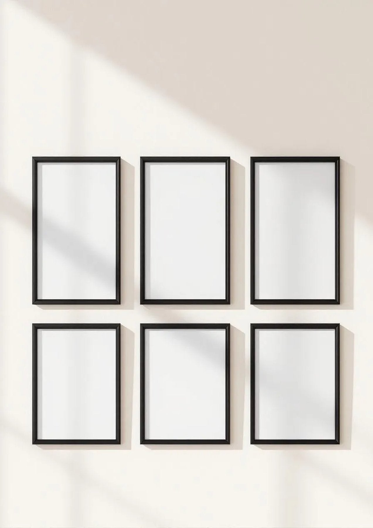 Frame Premium Interior Mockup — Matte Black Frame Portrait 4:5 — Perspective View — #00522 | MockupBulk