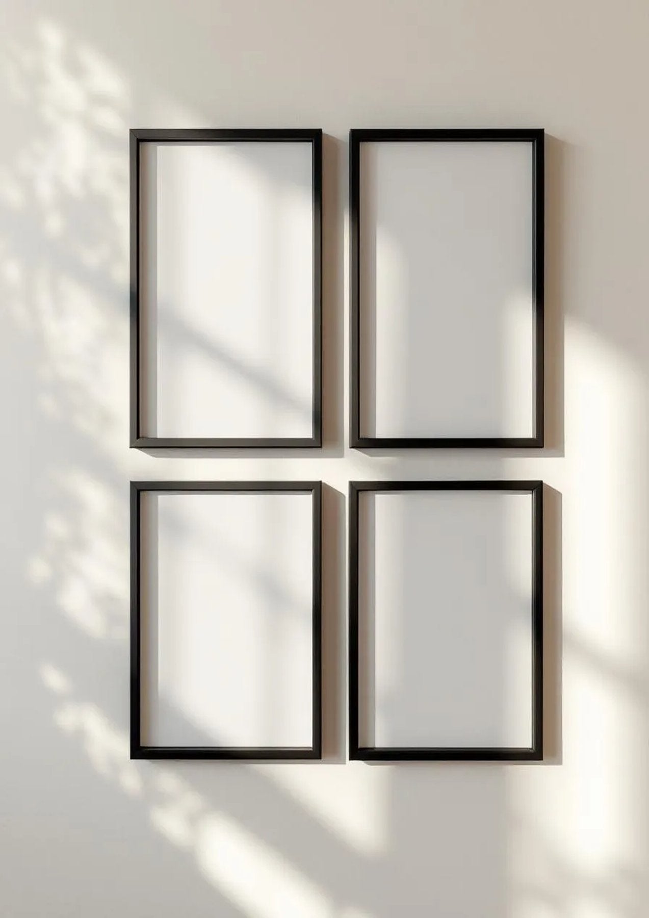 Frame Lifestyle Frame Mockup — Matte Black Frame Portrait 2:3 — Perspective View — #00525 | MockupBulk