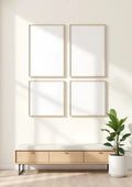 Frame High-Res Frame Mockup — White Frame Portrait 4:5 — Perspective View — #00531 | MockupBulk