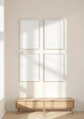 Frame Editorial Room Mockup — White Frame Portrait 2:3 — Perspective View — #00534 | MockupBulk