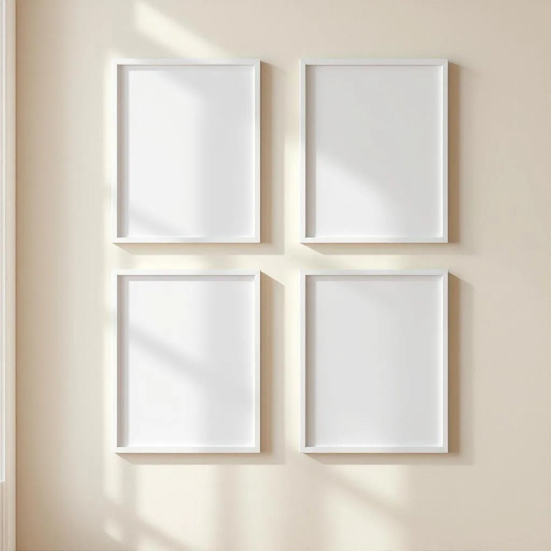 Frame Styled Room Mockup — Plain Square Frame Portrait 2:3 — Perspective View — #00535 | MockupBulk