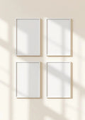Frame High-Res Frame Mockup — White Frame Portrait 2:3 — Perspective View — #00537 | MockupBulk