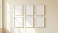 Frame Premium Interior Mockup — White Frame Square 1:1 — Perspective View — #00539 | MockupBulk