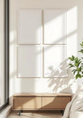 Frame Interior Frame Mockup — White Frame Portrait 2:3 — Perspective View — #00540 | MockupBulk