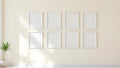 Frame High-Res Frame Mockup — White Frame Portrait 4:5 — Perspective View — #00545 | MockupBulk