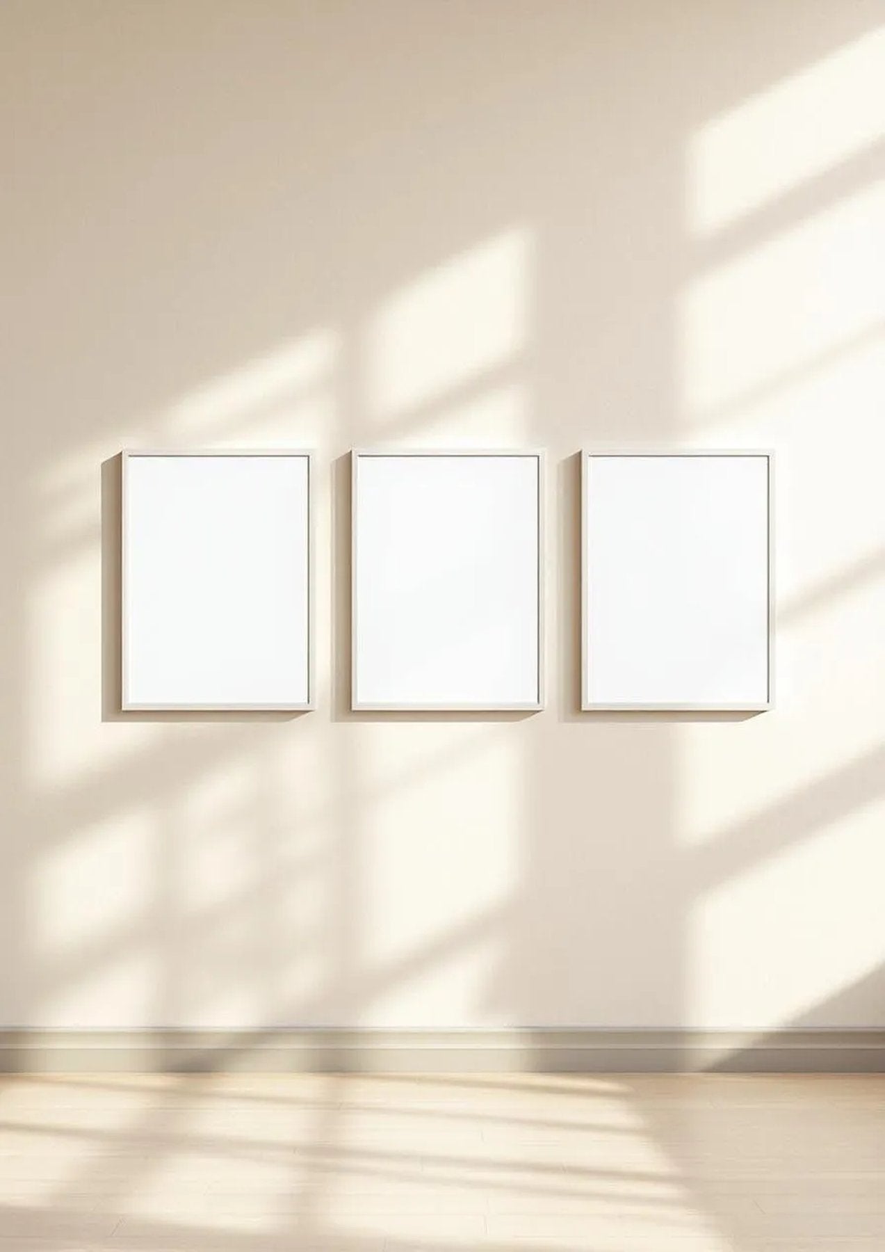 Frame Interior Frame Mockup — White Frame Portrait 2:3 — Perspective View — #00546 | MockupBulk