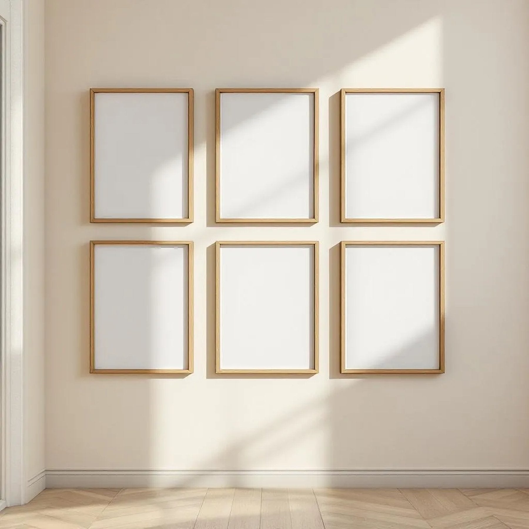 Frame Frame Display Mockup — Plain Square Frame Portrait 2:3 — Perspective View — #00547 | MockupBulk