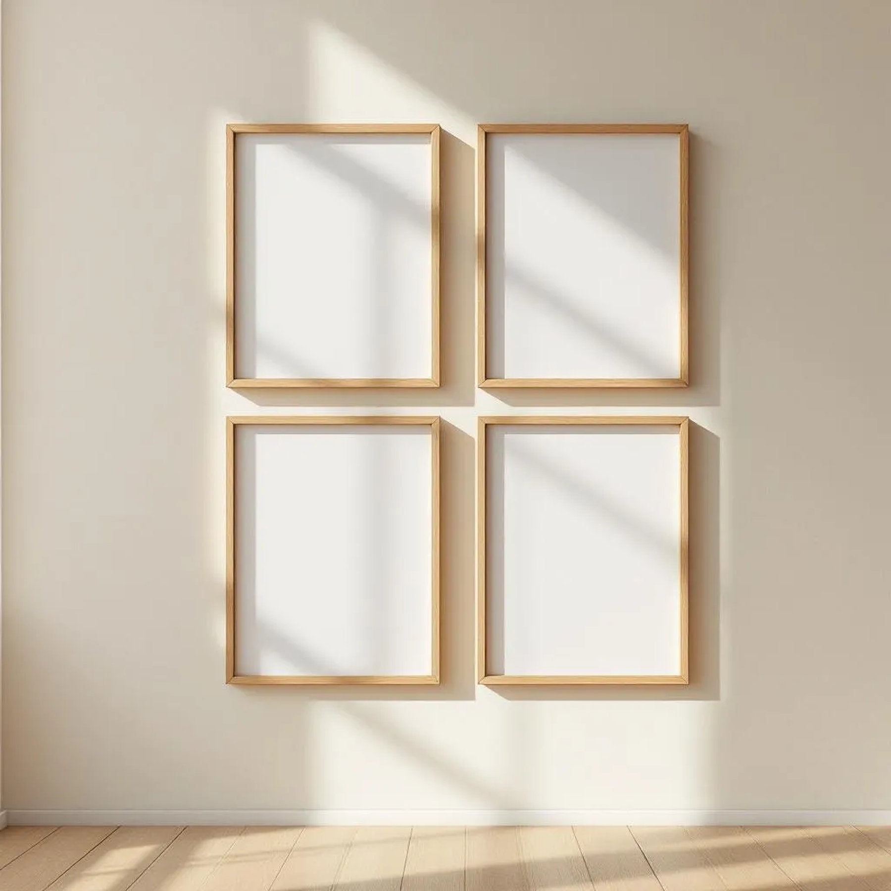 Frame Professional Frame Mockup — Plain Square Frame Portrait 2:3 — Perspective View — #00550 | MockupBulk
