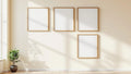 Frame High-Res Frame Mockup — Natural Oak Frame Portrait 2:3 — Perspective View — #00551 | MockupBulk