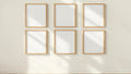 Frame Interior Frame Mockup — Natural Oak Frame Portrait 2:3 — Perspective View — #00554 | MockupBulk