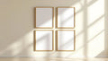 Frame Styled Room Mockup — Natural Oak Frame Portrait 2:3 — Perspective View — #00557 | MockupBulk