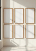 Frame Professional Frame Mockup — Natural Oak Frame Portrait 2:3 — Perspective View — #00561 | MockupBulk