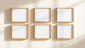 Frame High-Res Frame Mockup — Natural Oak Frame Portrait 2:3 — Perspective View — #00566 | MockupBulk