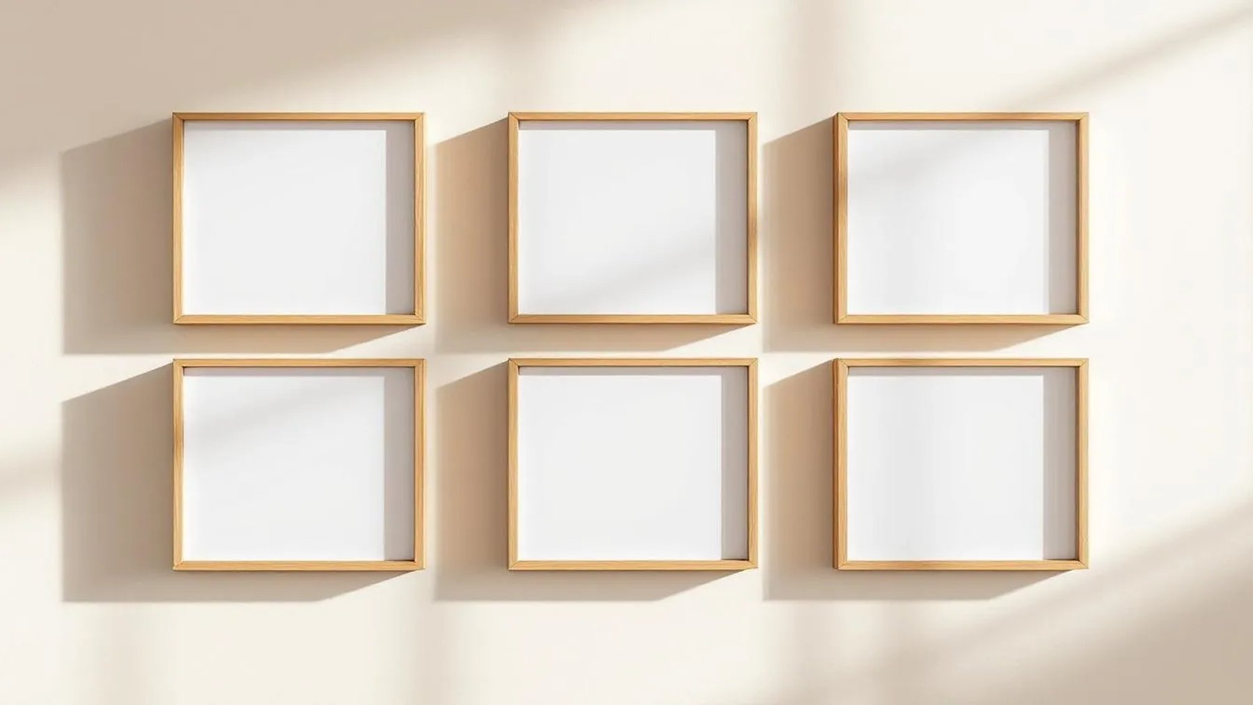 Frame High-Res Frame Mockup — Natural Oak Frame Portrait 2:3 — Perspective View — #00566 | MockupBulk