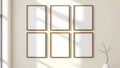 Frame Lifestyle Frame Mockup — Walnut Frame Square 1:1 — Perspective View — #00569 | MockupBulk