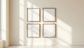 Frame Lifestyle Frame Mockup — Walnut Frame A-Series (A4 / A3) — Perspective View — #00575 | MockupBulk