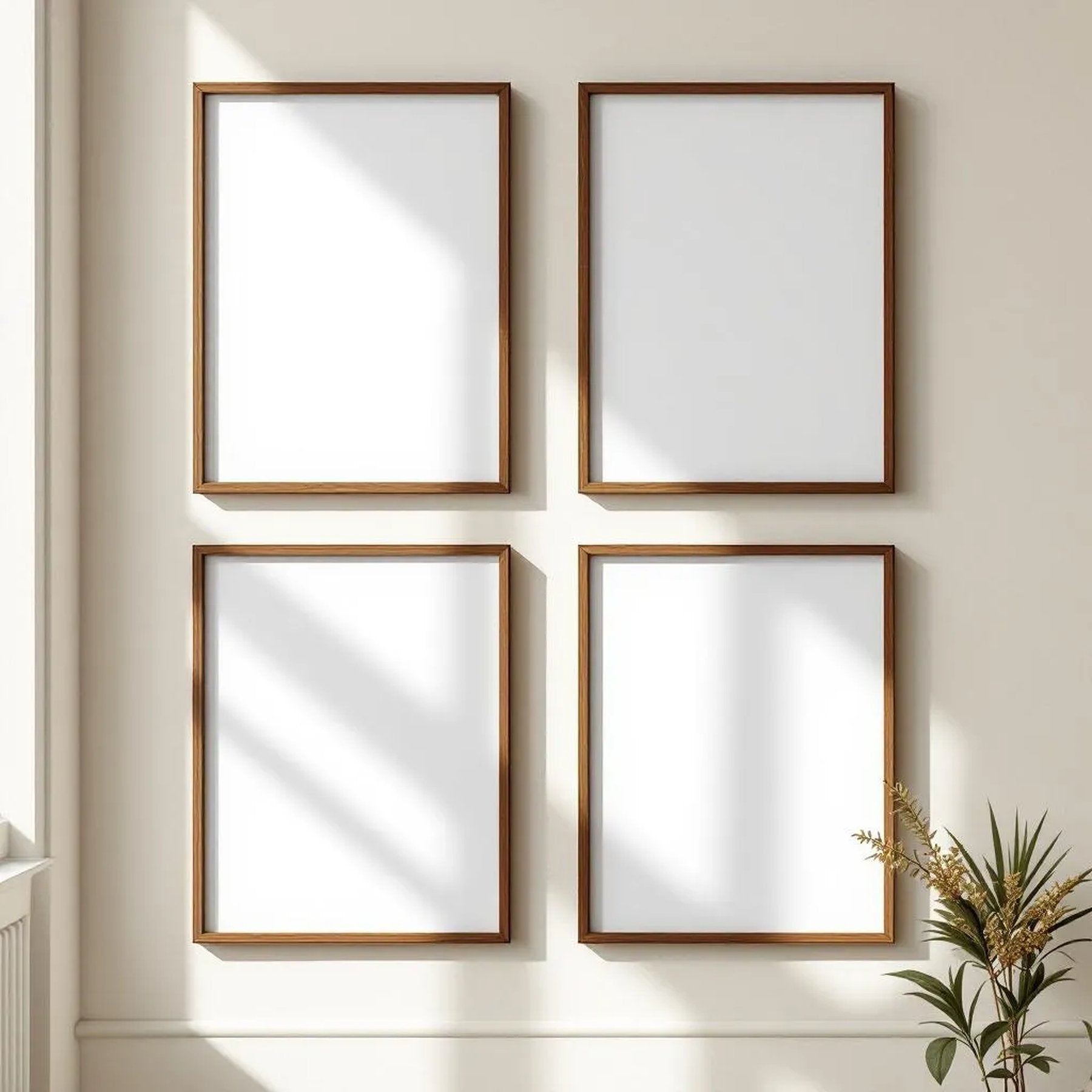 Frame Styled Room Mockup — Plain Square Frame Portrait 2:3 — Perspective View — #00580 | MockupBulk