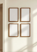 Frame Lifestyle Frame Mockup — Walnut Frame Portrait 2:3 — Perspective View — #00588 | MockupBulk