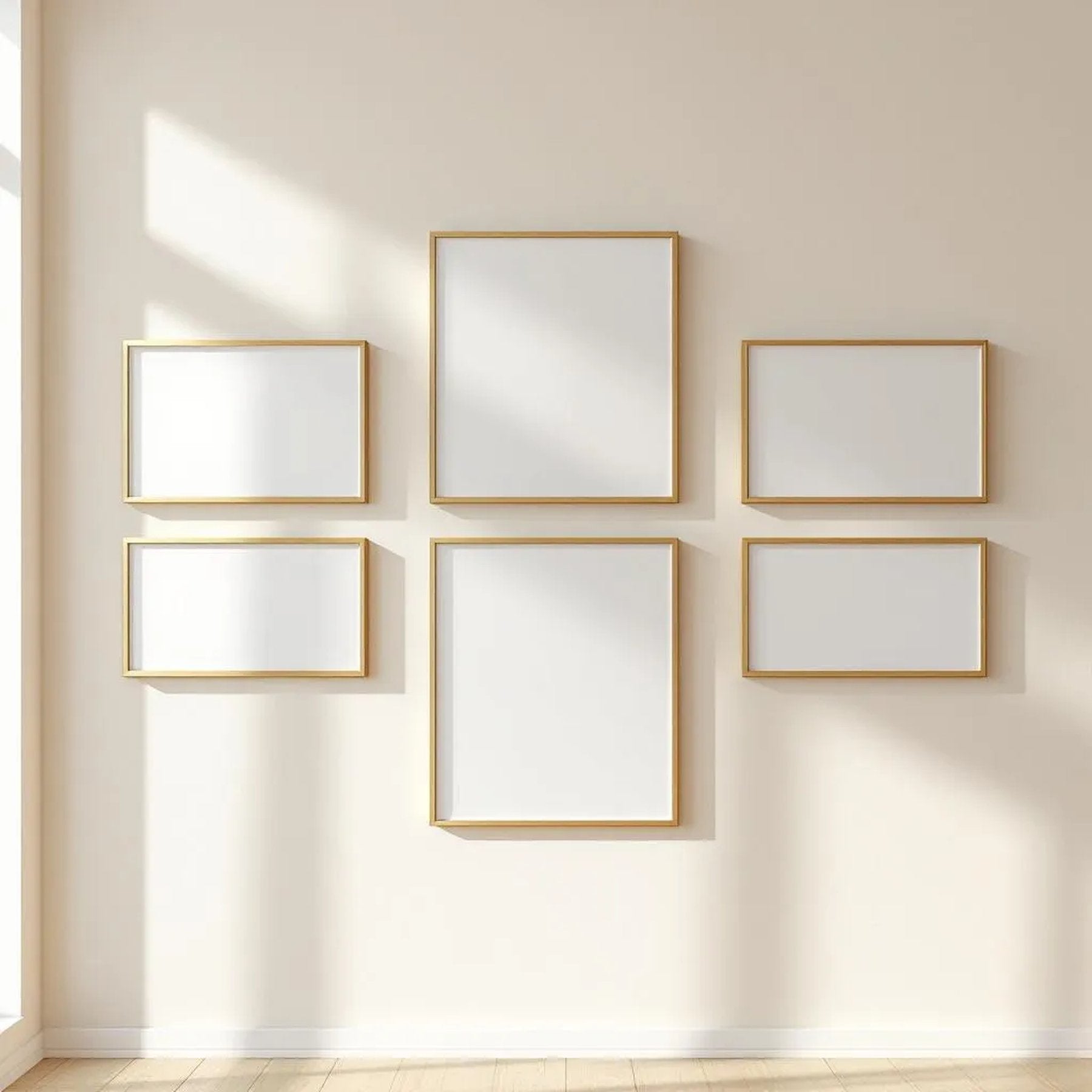 Frame Premium Interior Mockup — Plain Square Frame Portrait 2:3 — Perspective View — #00595 | MockupBulk